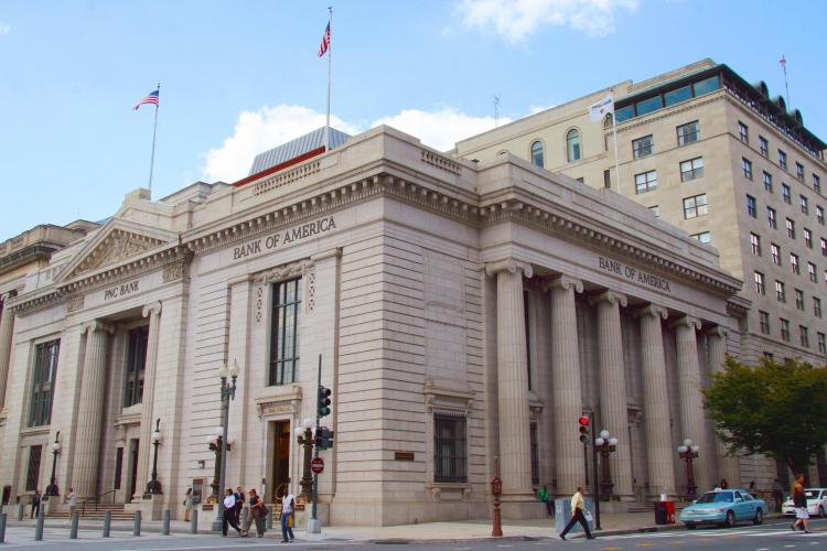 The Bank of America and PNC bank building in Washington,DC. (KAREN BLEIER/AFP/Getty Images) The Bank of America and PNC bank building in Washington,DC. (KAREN BLEIER/AFP/Getty Images)