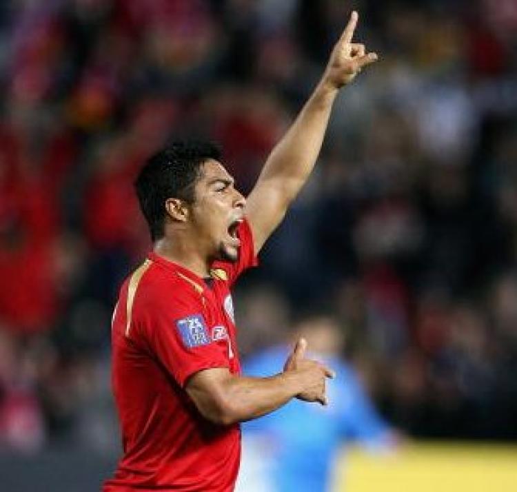 Cássio celebrates after the Adelaide United Reds victory over Bunyodkor at Hindmarsh Stadium. Brazilian-born Cássio José de Abreu Oliveira won the A-Leagues� Reds� Club Champion award last season. (Simon Cross/Getty Images) Cássio celebrates after the Adelaide United Reds victory over Bunyodkor at Hindmarsh Stadium. Brazilian-born Cássio José de Abreu Oliveira won the A-Leagues� Reds� Club Champion award last season. (Simon Cross/Getty Images)