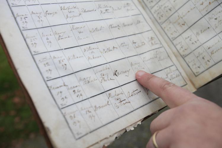 Church of Ireland Rector Stephen Neill points out the name on the register book of births, marriages and funerals of an ancestor of US Democratic presidential candidate Barack Obama at Templeharry church in Moneygall, Co Offaly, Ireland, on November 4, 2 (PETER MUHLY/AFP/Getty Images) Church of Ireland Rector Stephen Neill points out the name on the register book of births, marriages and funerals of an ancestor of US Democratic presidential candidate Barack Obama at Templeharry church in Moneygall, Co Offaly, Ireland, on November 4, 2 (PETER MUHLY/AFP/Getty Images)