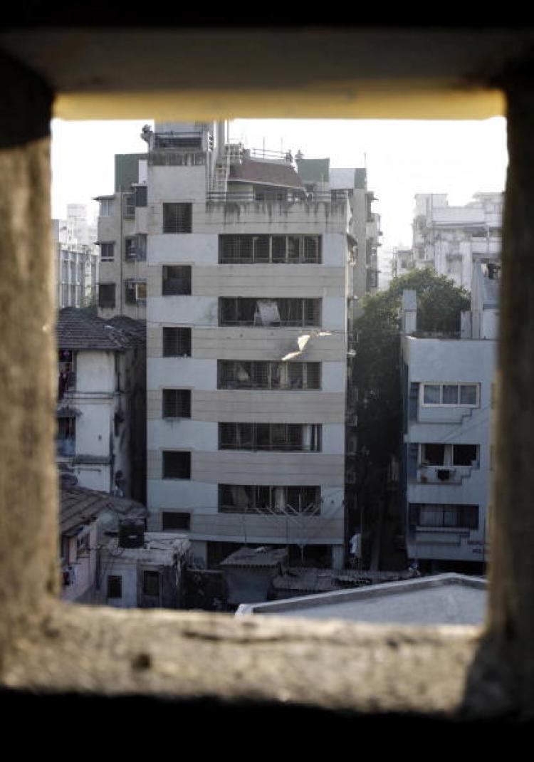 The Nariman House Jewish cultural centre is seen through a window in Mumbai on December 24, 2008. Nariman House, in Mumbai. (Sajjad Hussain/AFP/Getty Images) The Nariman House Jewish cultural centre is seen through a window in Mumbai on December 24, 2008. Nariman House, in Mumbai. (Sajjad Hussain/AFP/Getty Images)