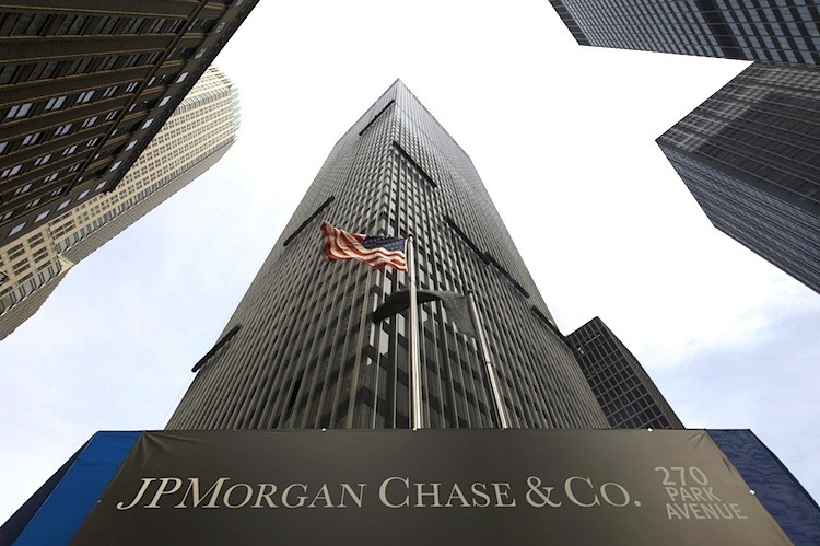 JPMorgan Chase & Co. headquarters in New York. JPMorgan said this week that its third-quarter profit increased by 23 percent. (Michael Kappeler/Getty Images)