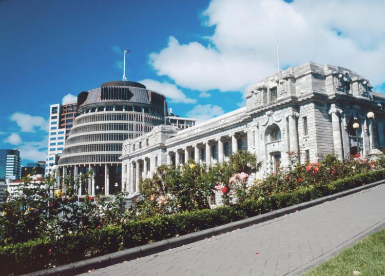 Beehive and Parliament building in Wellington, New Zealand. (Photos.com) Beehive and Parliament building in Wellington, New Zealand. (Photos.com)