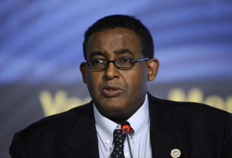 Somalian Prime Minister Omar Abdirashid Ali Shermake delivers a speech during a session of a World Summit in 2009. Ali Sharmake resigned from Somalia�¢ï¿½ï¿½s Transitional Federal Government (TFG) on Tuesday. (Filippo Monteforte/Getty Images ) Somalian Prime Minister Omar Abdirashid Ali Shermake delivers a speech during a session of a World Summit in 2009. Ali Sharmake resigned from Somalia�¢ï¿½ï¿½s Transitional Federal Government (TFG) on Tuesday. (Filippo Monteforte/Getty Images )