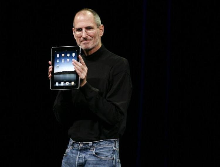 CEO Steve Jobs announces the new iPad as he speaks during an Apple Special Event at Yerba Buena Center for the Arts January 27, 2010 in San Francisco, California. (Ryan Anson/AFP/Getty Images) CEO Steve Jobs announces the new iPad as he speaks during an Apple Special Event at Yerba Buena Center for the Arts January 27, 2010 in San Francisco, California. (Ryan Anson/AFP/Getty Images)