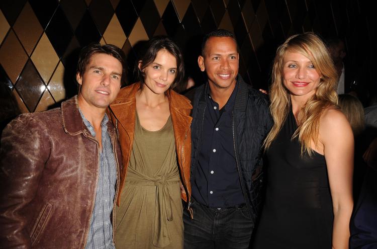 Tom Cruise, Katie Holmes, MLB Player Alex Rodriguez and Cameron Diaz attend the Super Bowl Party on Feb. 6 in Miami Beach, Florida. (George Pimentel/Getty Images for Creative Artists Agency) Tom Cruise, Katie Holmes, MLB Player Alex Rodriguez and Cameron Diaz attend the Super Bowl Party on Feb. 6 in Miami Beach, Florida. (George Pimentel/Getty Images for Creative Artists Agency)