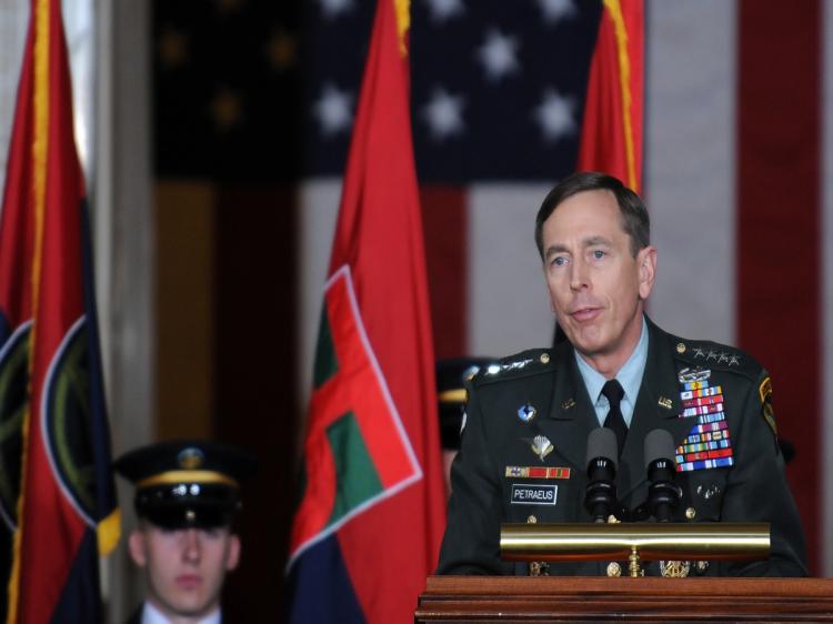 Gen. David Petraeus, commander of U.S. Central Command, leads the Holocaust Day of Remembrance Ceremony inside the Rotunda of the U.S. Capitol on April 15, 2010, in Washington. (Astrid Riecken/Getty Images) Gen. David Petraeus, commander of U.S. Central Command, leads the Holocaust Day of Remembrance Ceremony inside the Rotunda of the U.S. Capitol on April 15, 2010, in Washington. (Astrid Riecken/Getty Images)