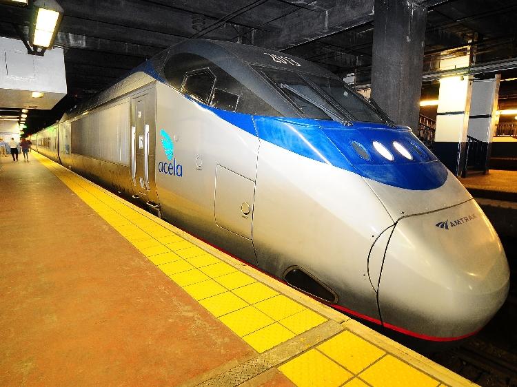 ACELA EXPRESS: The proposed new high-speed railway would go much faster than the existing Acela Express, which is touted at reaching speeds of up to 150 miles per hour. (Lisa Lake/Getty Images for Amtrak)