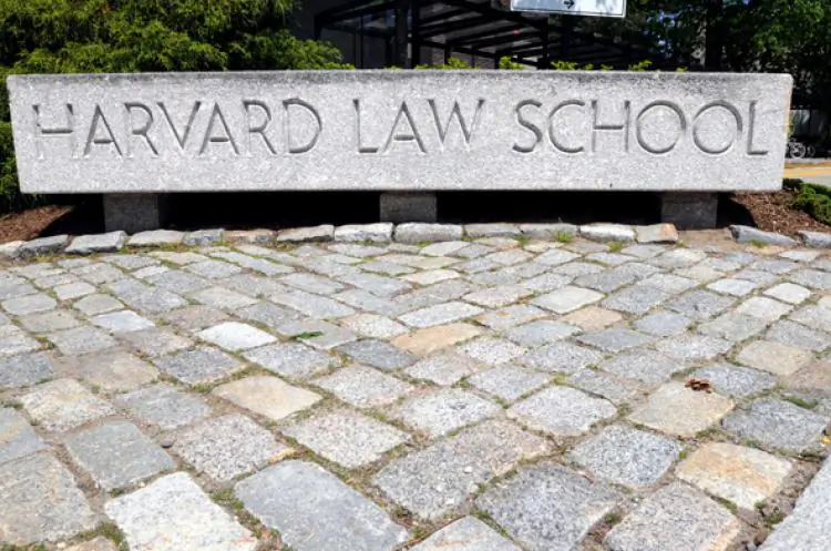 The entrance to Harvard Law School campus is seen in this file photo. Harvard law professor Ronald Sullivan will not continue as faculty dean of Winthrop House after students protested his joining Harvey Weinstein's defense team. (Darren McCollester/Getty Images)