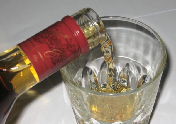 pouring alcohol