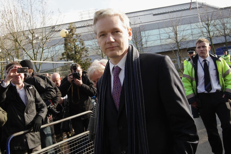 Julian Assange In Court For His Extradition Hearing WikiLeaks founder Julian Assange leavs Belmarsh Magistrates Court on February 11, 2011 in London, England. (Dan Kitwood/Getty Images)