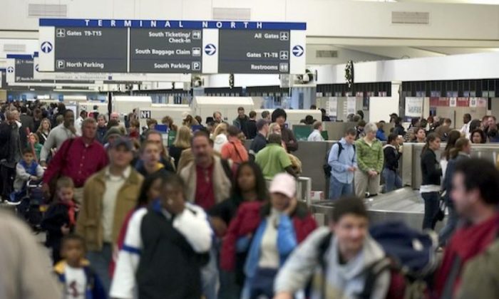 Travelers in Atlanta's Hartsfield-Jackson International Airport in GA.   (Barry Williams/Getty Images)