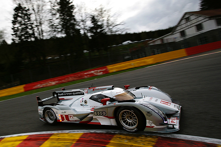 WEC - 6h Spa 2012 The #1 Audi R18 e-tron Quattro was quickest in Thursday's second practice session.(audi-motorsport.info)
