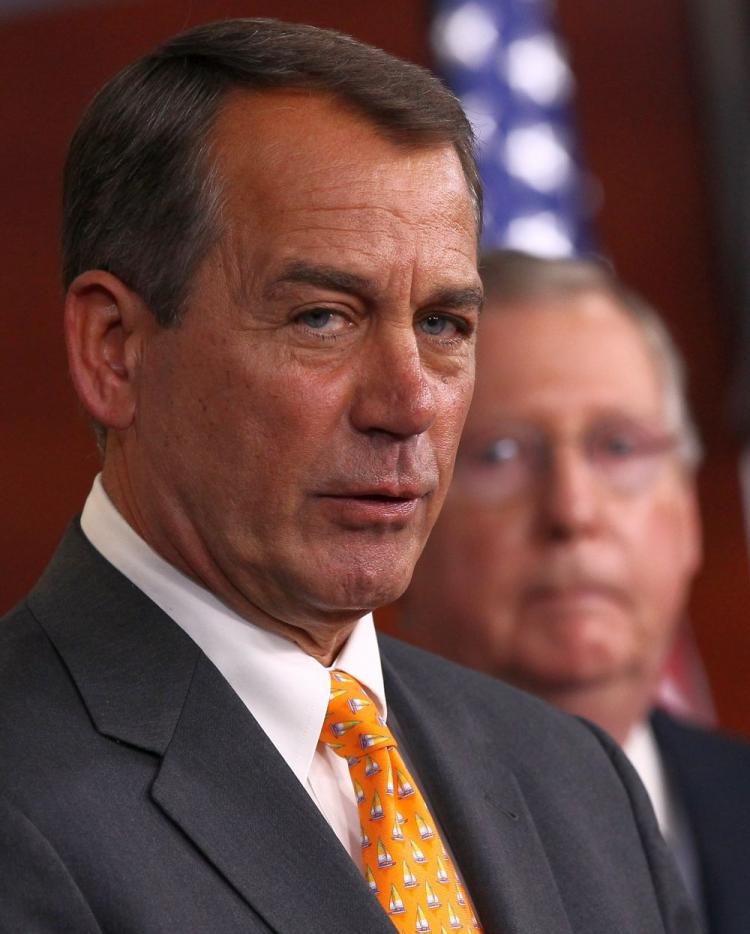 OPPOSITION: U.S. House Minority Leader John Boehner (R-Ohio) has said that the Republicans will seek to block passage of the Obama administration's universal health care bill in Congress. (Tim Sloan/AFP/Getty Images) OPPOSITION: U.S. House Minority Leader John Boehner (R-Ohio) has said that the Republicans will seek to block passage of the Obama administration's universal health care bill in Congress. (Tim Sloan/AFP/Getty Images)