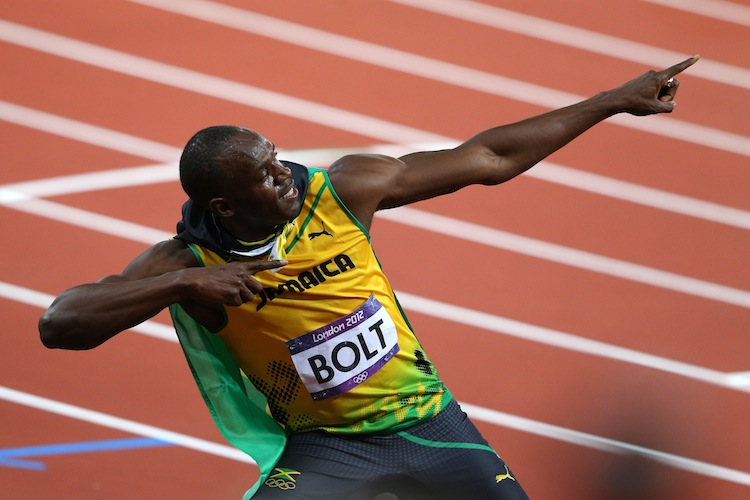 Olympics Day 9 - Athletics Usain Bolt captures the gold medal in the men's 100m at the London Olympics on Sunday. (Cameron Spencer/Getty Images)