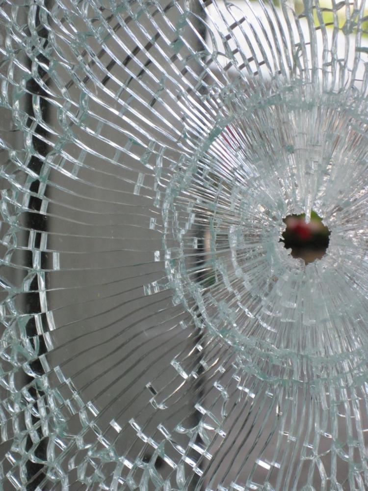 A bullet hole made during the Thai military's May 19 offensive against the red shirt anti-government protest camp in the center of Bangkok. (James Burke/The Epoch Times) A bullet hole made during the Thai military's May 19 offensive against the red shirt anti-government protest camp in the center of Bangkok. (James Burke/The Epoch Times)