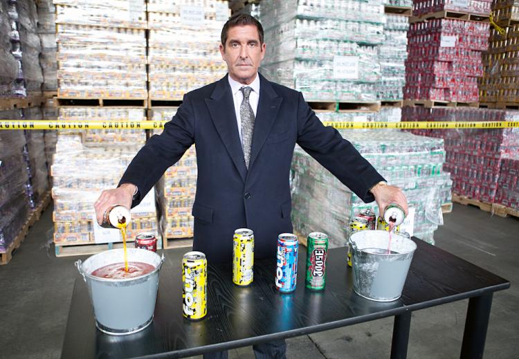 State Sen. Jeffrey Klein announced the destruction of $350,000 worth of banned caffeinated alcoholic beverages and disposed the first few cans himself at a Bronx beer distributor warehouse on Wednesday. (The Epoch Times) State Sen. Jeffrey Klein announced the destruction of $350,000 worth of banned caffeinated alcoholic beverages and disposed the first few cans himself at a Bronx beer distributor warehouse on Wednesday. (The Epoch Times)
