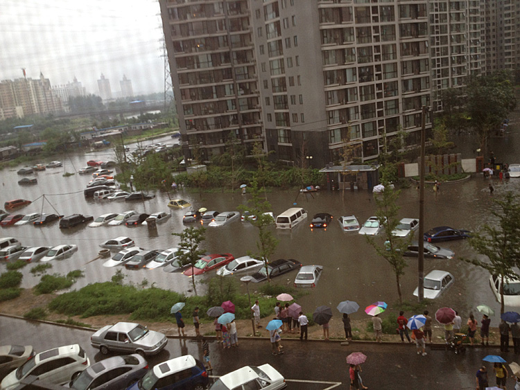 Beijing flooding, the worst in six decades, on July 21