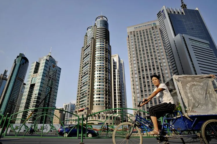 The skyline of Pudong, the financial district of Shanghai, China, in this undated photo. (Philippe Lopez/AFP/Getty Images)