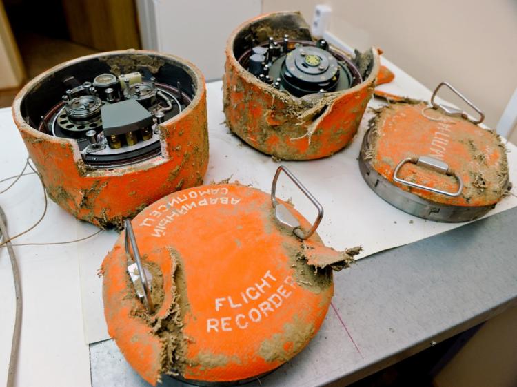 The flight recorders from the plane of Polish President Lech Kaczynski sit on a table at the headquarters of the interstate air committee in Moscow on May 19. The aviation committee investigating the April 10 crash- Poland's worst post-World War II disaster. (Natalia Kolesnikova/AFP/Getty Images) The flight recorders from the plane of Polish President Lech Kaczynski sit on a table at the headquarters of the interstate air committee in Moscow on May 19. The aviation committee investigating the April 10 crash- Poland's worst post-World War II disaster. (Natalia Kolesnikova/AFP/Getty Images)