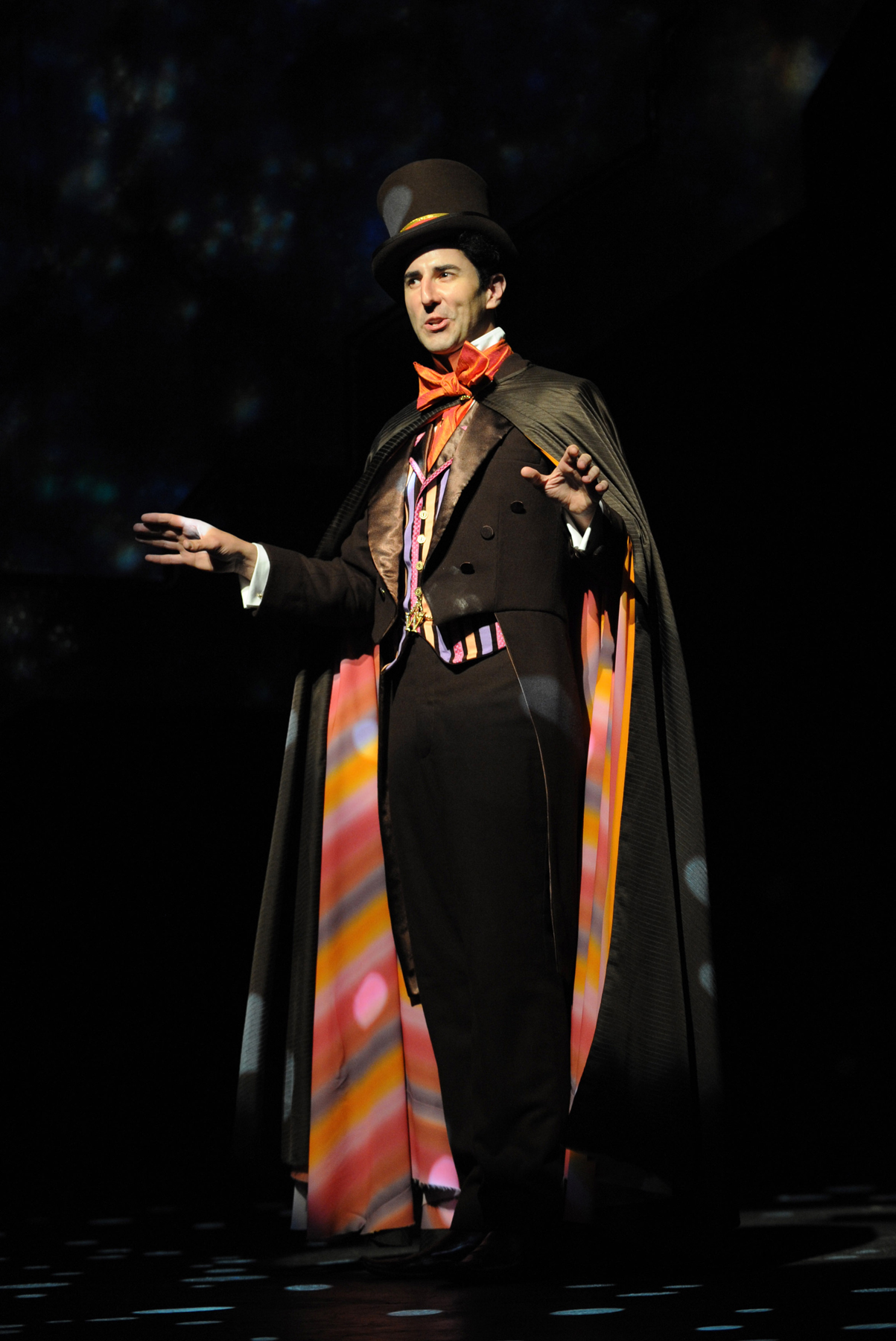 The talented Sean Fortunato in the role of Willy Wonka, candy store owner extraordinaire. (Liz Lauren) The talented Sean Fortunato in the role of Willy Wonka, candy store owner extraordinaire. (Liz Lauren)