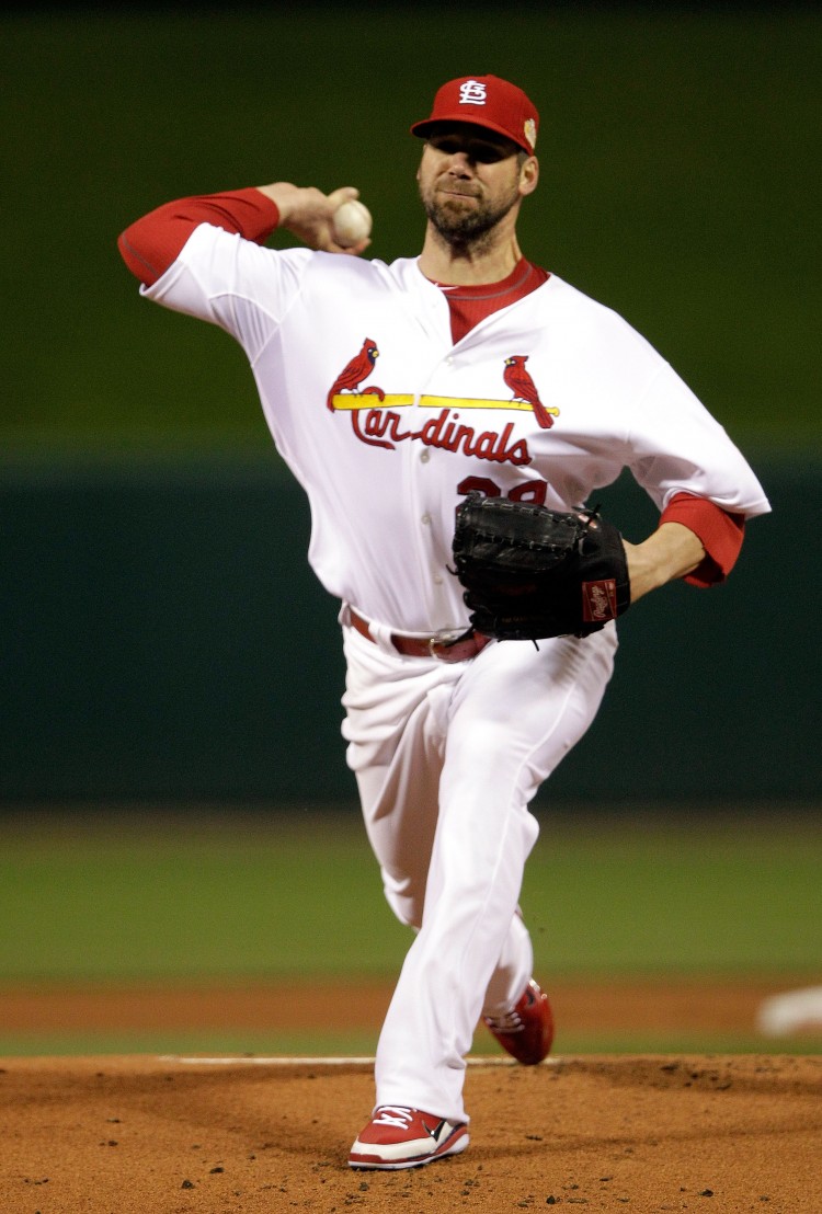 Cardinals' starter Chris Carpenter went six innings Wednesday night for the win against Texas. (Pool/Getty Images)