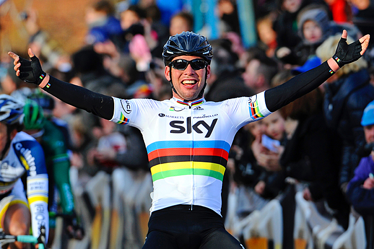 British Mark Cavendish of Team Sky celeb Mark Cavendish of Team Sky, here winning the Kuurne-Brussel-Kuurne one-day Classic, won the Stage Two sprint at the 2012 Tirenno-Adriatico. (Dirk Waem/AFP/Getty Images)