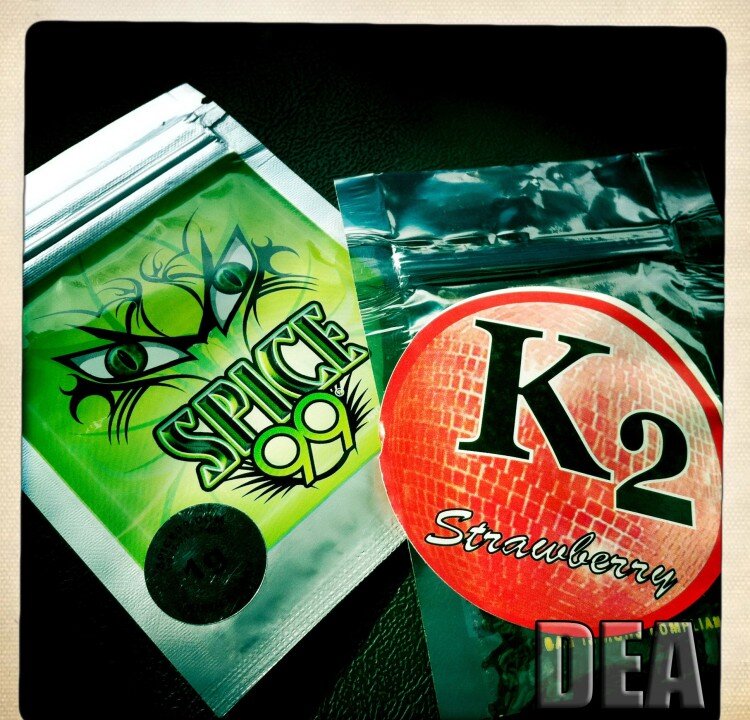Synthetic marijuana, such as the two packages shown, were banned in New York City and state by the city and state Health Departments. (Drug Enforcement Agency)