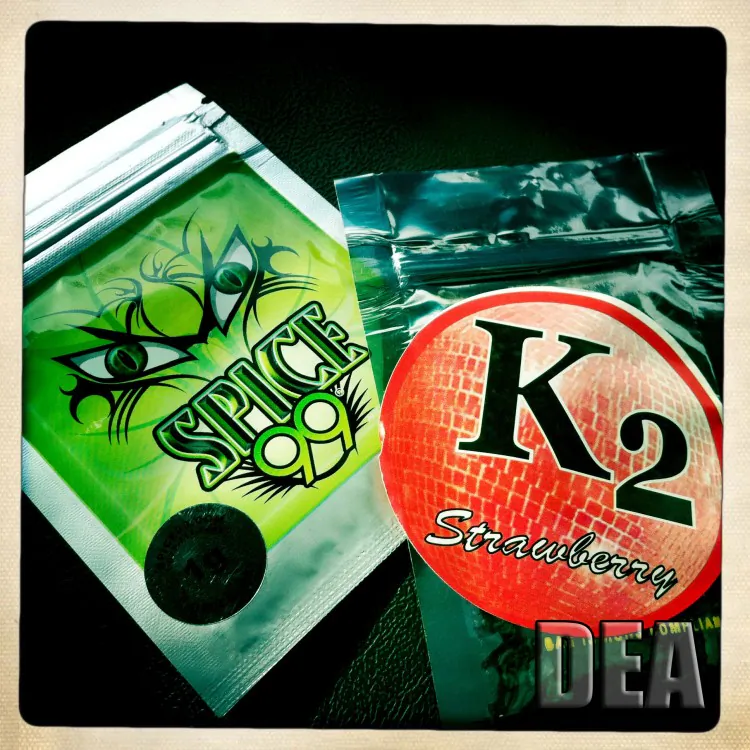 Synthetic marijuana, such as the two packages shown, were banned in New York City and state by the city and state Health Departments. (Drug Enforcement Agency)