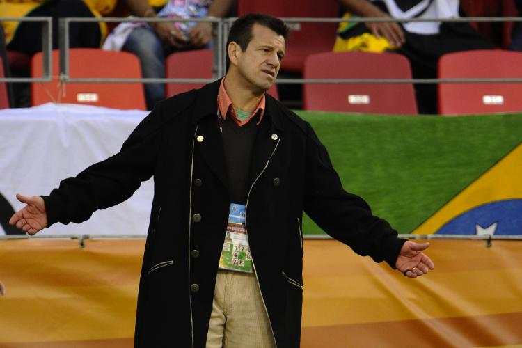 Dunga reacts with despair as Brazil go down to Netherlands. (Fabrice Coffrini/AFP/Getty Images) Dunga reacts with despair as Brazil go down to Netherlands. (Fabrice Coffrini/AFP/Getty Images)