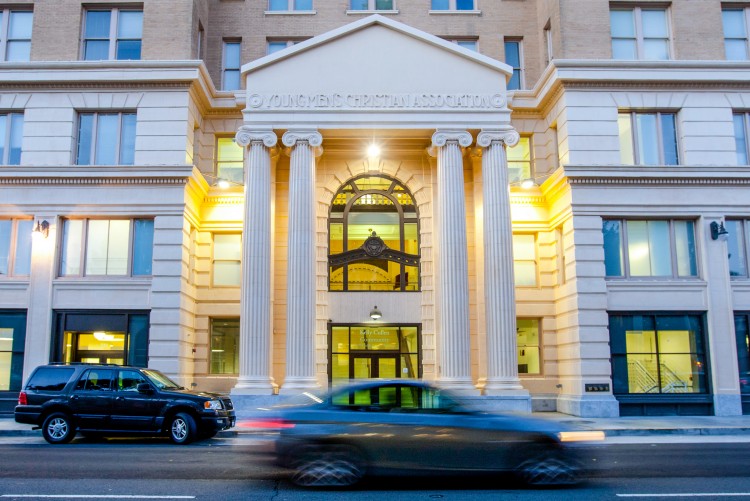 The former Central YMCA building on Feb. 20, 2013. The building now provides 172 studio units to chronically homeless individuals. The $95 million restoration, completed last year, demonstrates that upgrading living spaces can improve the quality of life for residents. (Alex Ma/The Epoch Times) The former Central YMCA building on Feb. 20, 2013. The building now provides 172 studio units to chronically homeless individuals. The $95 million restoration, completed last year, demonstrates that upgrading living spaces can improve the quality of life for residents. (Alex Ma/The Epoch Times)