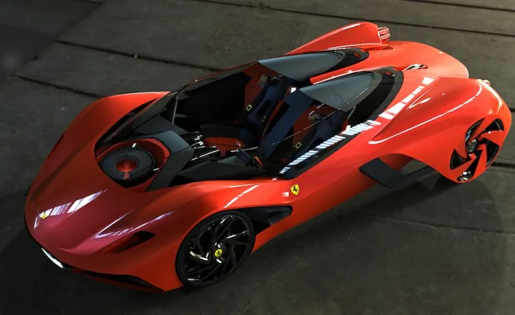 INNOVATIVE CONCEPT: The winning hypercar in the Ferrari World Design Contest created with Autodesk Alias software by students from Hongik University. (Courtesy of Ferrari)
