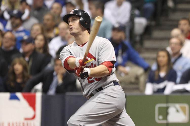David Freese unloads a 3-run home run against the Brewers in Game 6 of the NLCS. Freese is batting .425 this postseason with four home runs. (Christian Petersen/Getty Images) David Freese unloads a 3-run home run against the Brewers in Game 6 of the NLCS. Freese is batting .425 this postseason with four home runs. (Christian Petersen/Getty Images)