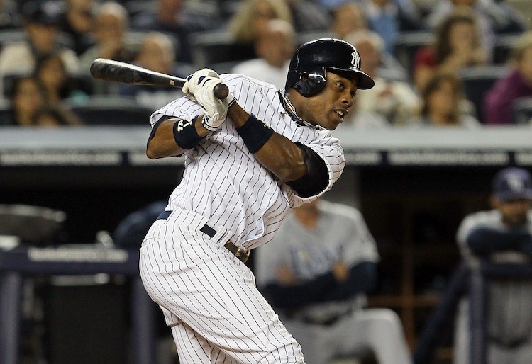Yankees outfielder Curtis Granderson takes a swing against the Tampa Bay Rays at Yankee Stadium on Sept. 20. The Yankees will need the bat of Granderson as they take on the Detroit Tigers during the ALDS starting Friday. (Jim McIsaac/Getty Images) Yankees outfielder Curtis Granderson takes a swing against the Tampa Bay Rays at Yankee Stadium on Sept. 20. The Yankees will need the bat of Granderson as they take on the Detroit Tigers during the ALDS starting Friday. (Jim McIsaac/Getty Images)