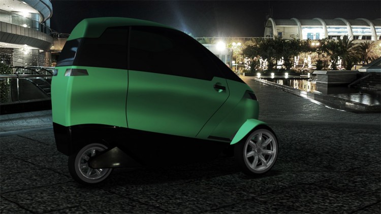 CONCEPT: A 3-D rendering is shown of a new electic-gas hybrid vehicle from Green Lite Motors that will get 100 mpg. (Green Lite Motors) CONCEPT: A 3-D rendering is shown of a new electic-gas hybrid vehicle from Green Lite Motors that will get 100 mpg. (Green Lite Motors)