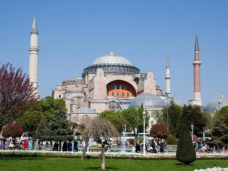 Hagia Sophia, the famous church/mosque embodies Turkey's double history in both the Christian and the Muslim world. (Jan Jekielek/The Epoch Times)