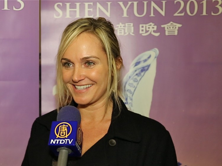 Professional skateboarder Jennifer O'Brien at the opening performance of Shen Yun