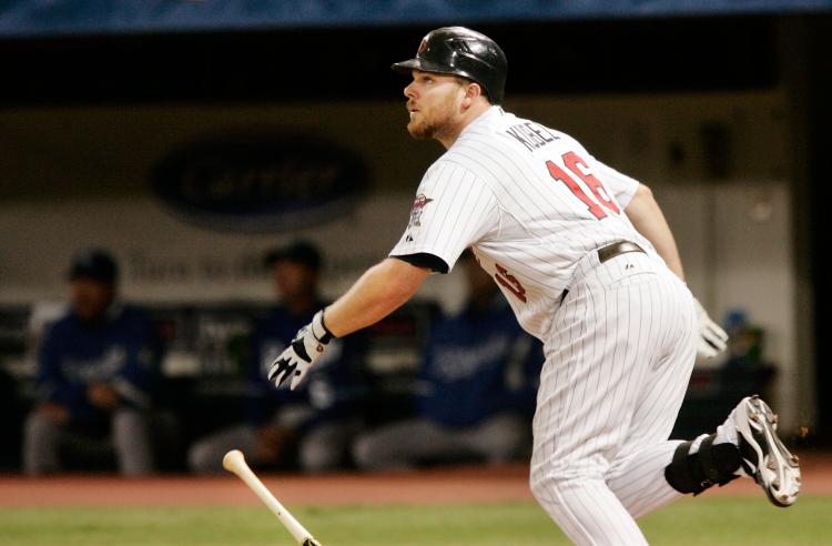 GONE: Minnesota's Jason Kubel watches his second three-run homer of the game leave the park in the third inning. (Genevieve Ross/Getty Images) GONE: Minnesota's Jason Kubel watches his second three-run homer of the game leave the park in the third inning. (Genevieve Ross/Getty Images)