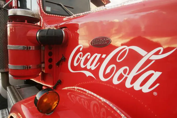 The Coca Cola logo is seen on trucks in Brussels, Belgium.   (Mark Renders/Getty Images)