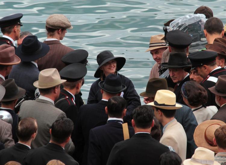 Madonna is seen during the shooting of her movie 'W.E.' on July 30, 2010 in Villefranche-sur-Mer, southern France.  (Stephanie Danna/Getty Images )