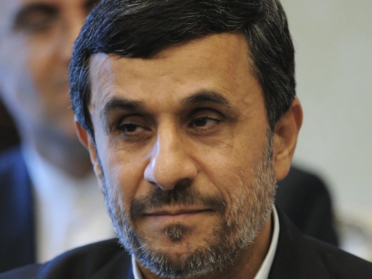 Iranian President Mahmoud Ahmadinejad looks on during a meeting with his Russian counterpart Vladimir Putin in Beijing, on June 7. (Alexey Druzhinin/AFP/GettyImages) Epoch Times Photo