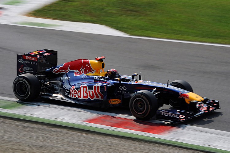 Sebastian Vettel drives at the Autodromo Nazionale circuit at Monza, qualifying the Formula One Italian Grand Prix. (Olivier Morin/AFP/Getty Images) Sebastian Vettel drives at the Autodromo Nazionale circuit at Monza, qualifying the Formula One Italian Grand Prix. (Olivier Morin/AFP/Getty Images)