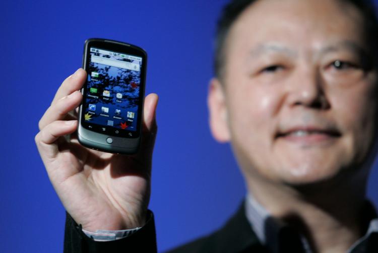 Google announced its first branded smartphone, the Nexus One, that was designed in a partnership with cell phone maker HTC. (Robert Galbraith-Pool/Getty Images) Google announced its first branded smartphone, the Nexus One, that was designed in a partnership with cell phone maker HTC. (Robert Galbraith-Pool/Getty Images)