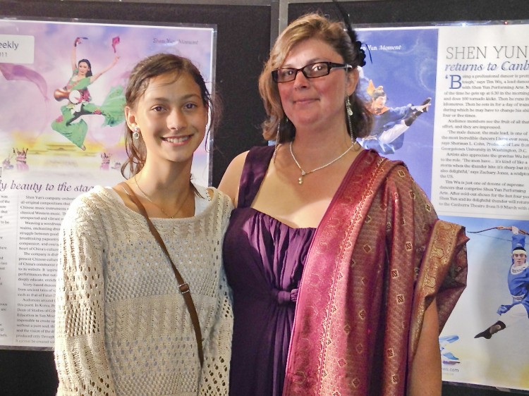 Nikki Canning and Mercy enjoy an evening at Shen Yun