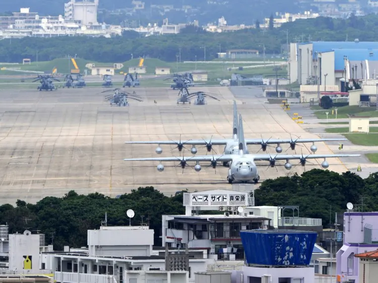U.S. Marine Corps Air Station Futenma, located in the middle of the city of Ginowan, is the most controversial American military facility in Japan's Okinawa prefecture. (Toshifumi Kitamura/AFP/Getty Images)