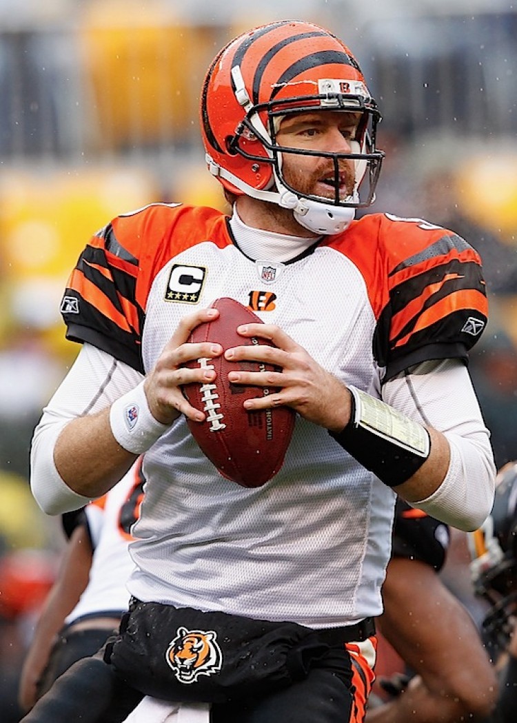 Carson Palmer (shown in this file photo) has finally been traded by Cincinnati to the Oakland Raiders. The 4-2 Raiders became a trade partner after starting quarterback Jason Campbell went down with a broken collarbone. (Jared Wickerham/Getty Images) Carson Palmer (shown in this file photo) has finally been traded by Cincinnati to the Oakland Raiders. The 4-2 Raiders became a trade partner after starting quarterback Jason Campbell went down with a broken collarbone. (Jared Wickerham/Getty Images)