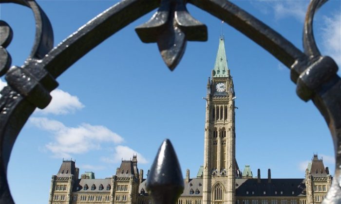 A view of Centre Block on Parliament Hill in Ottawa, the seat of Canada’s government, in a file photo. The Ontario Civil Liberties Association is opposed to the federal government’s intention to make “Holocaust denial” a criminal offence in Canada, as proposed in the 2022 budget, saying it is “a recipe for arbitrary impression-based state censorship.” (Matthew Little/The Epoch Times)