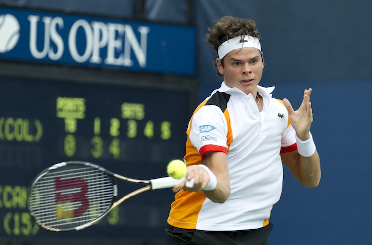 Milos Raonic needed five sets to get past Colombia's Santiago Giraldo at the U.S. Open on Tuesday. (Don Emmert/AFP/GettyImages)