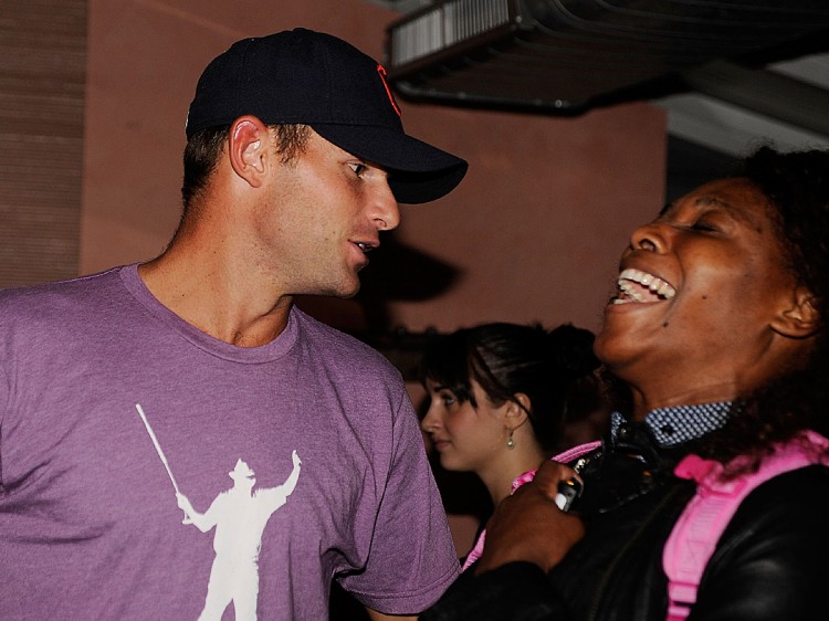 On or off the court Roddick (pictured with fellow tennis star Serena Williams) has a knack for making people laugh. (Ilya S. Savenok/Getty Images) On or off the court Roddick (pictured with fellow tennis star Serena Williams) has a knack for making people laugh. (Ilya S. Savenok/Getty Images)