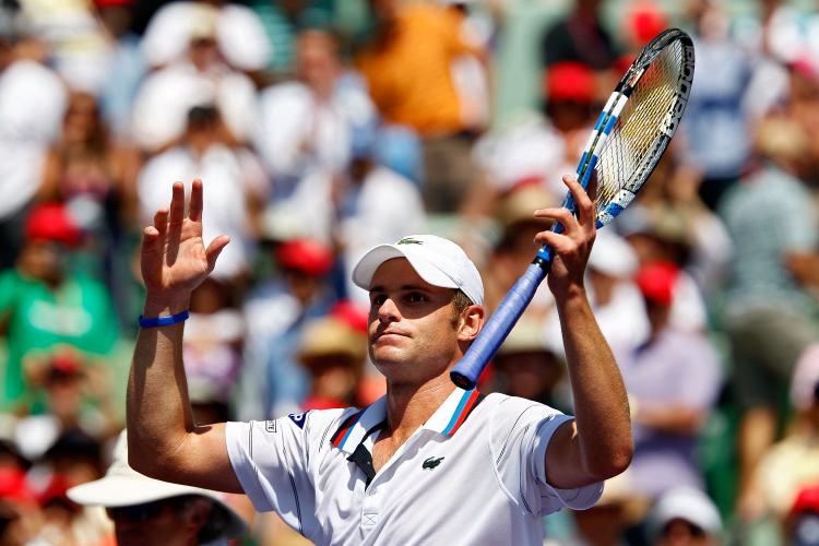 BIG WIN: Andy Roddick celebrates after winning the Sony Ericsson Open on Sunday in Miami. (Clive Brunskill/Getty Images) BIG WIN: Andy Roddick celebrates after winning the Sony Ericsson Open on Sunday in Miami. (Clive Brunskill/Getty Images)