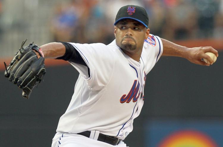 Johan Santana pitched a complete game shutout for the Mets against the Colorado Rockies on Thursday afternoon. (Jim McIsaac/Getty Images)